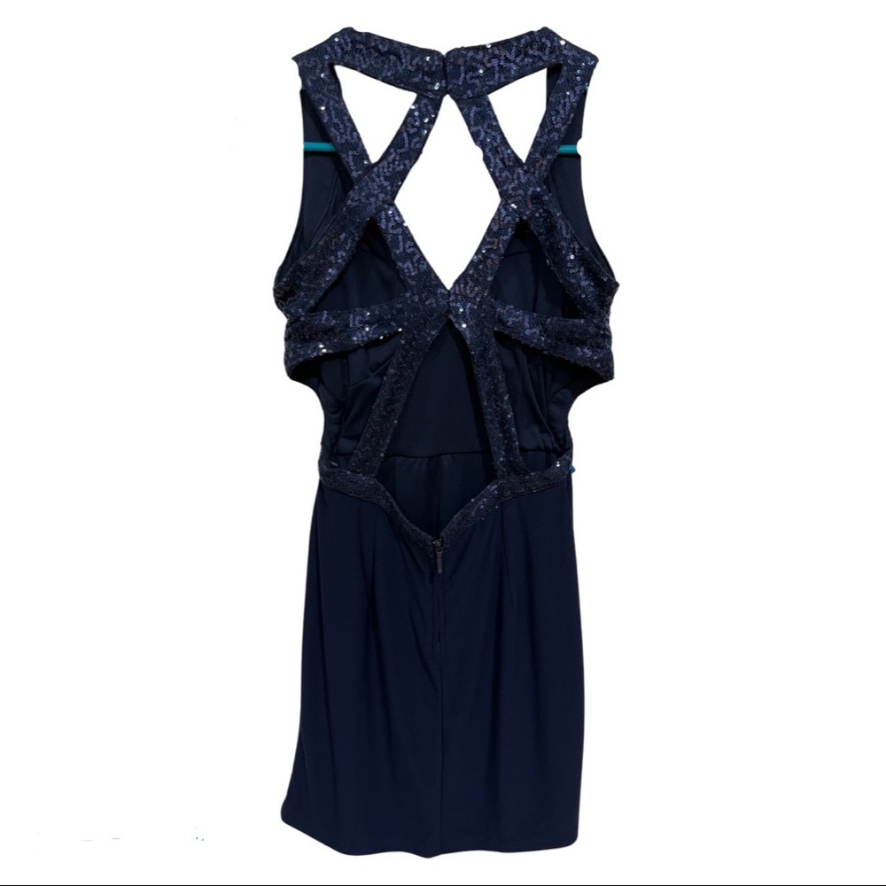 Hailey Logan Cocktail Dress Navy Blue